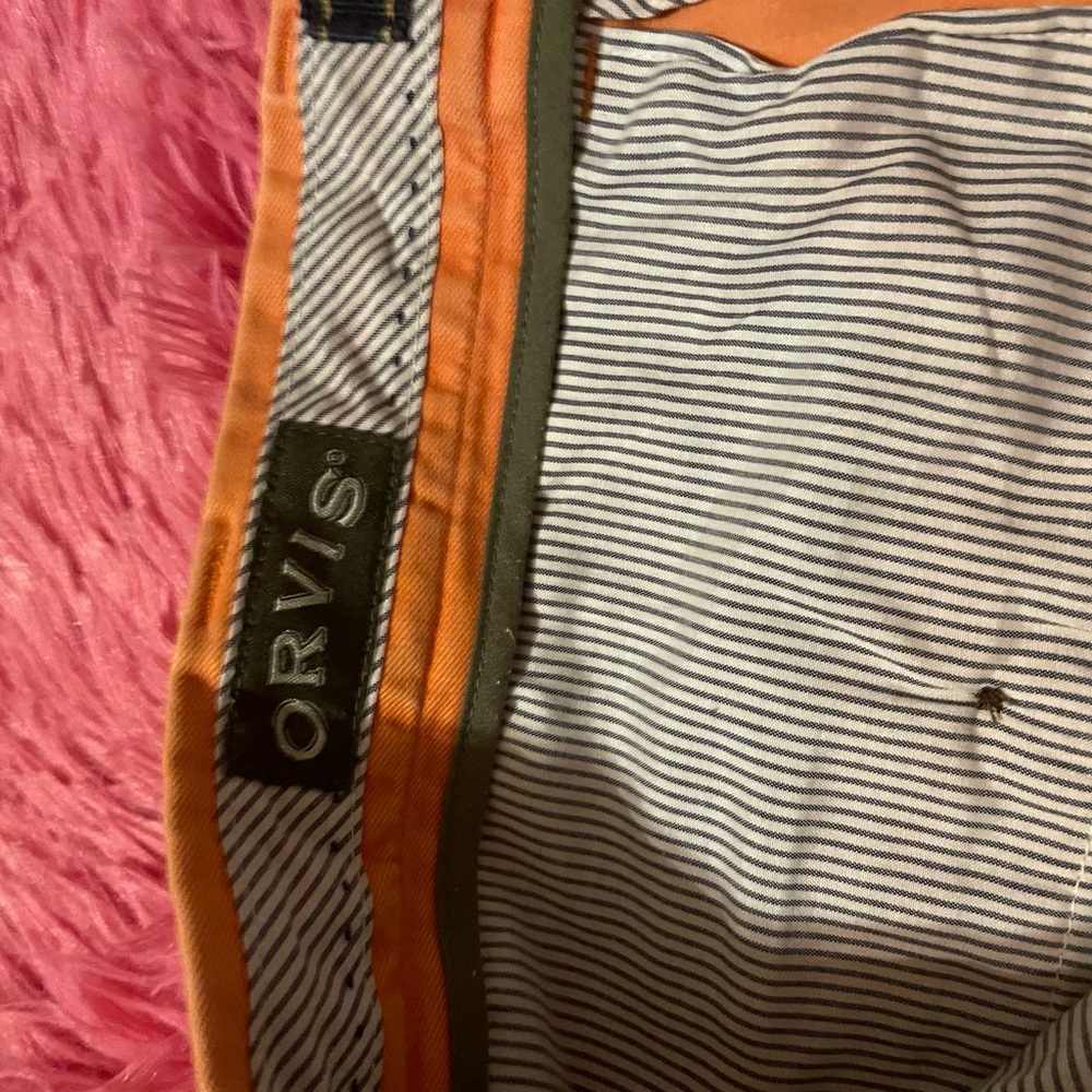 Orvis men’s orange chinos